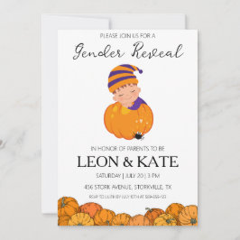 género de calabaza revelar invitaciones
