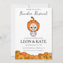 género de calabaza revelar invitaciones