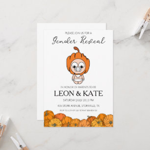 género de calabaza revelar invitaciones