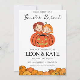 género de calabaza revelar invitaciones