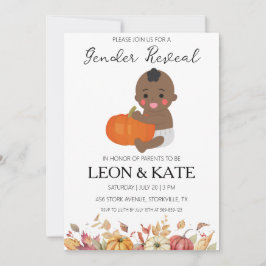 género de calabaza revelar invitaciones
