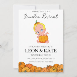 género de calabaza revelar invitaciones