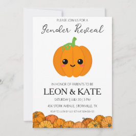 género de calabaza revelar invitaciones