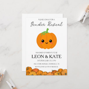 género de calabaza revelar invitaciones