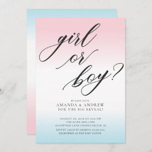 Género de chica o niño revela invitación de Baby S