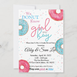 Género de donut rosado o azul revelan invitación