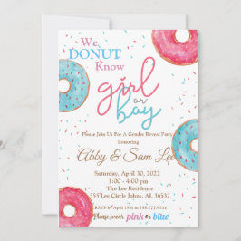 Género de donut rosado o azul revelan invitación