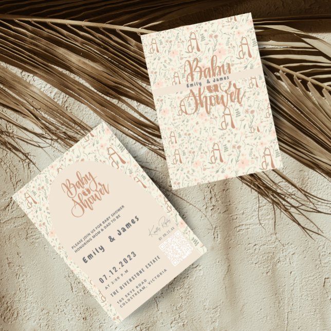 Género de flores revela invitación de Baby Shower (Subido por el creador)