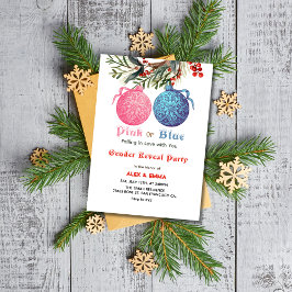 Género de invierno rosa o azul revelan invitación