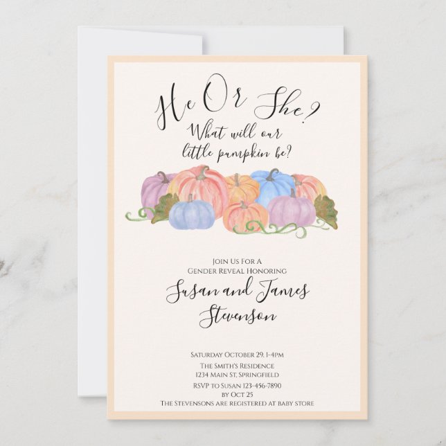 Género de otoño revela invitación a la calabaza (Anverso)