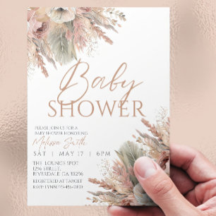 Género Neutra de la invitación del Boho Baby Showe