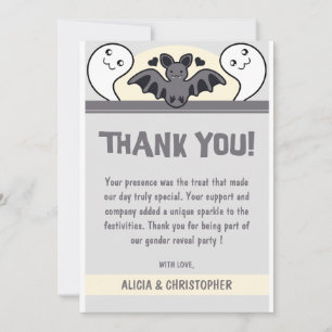 Género revelar gracias a las tarjetas Halloween Cu