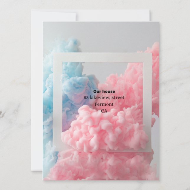 Género revelar humo azul rosa (Reverso)