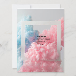 Género revelar humo azul rosa