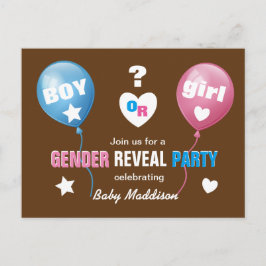 Género revelar Invitación de Baby Shower niño o Ch