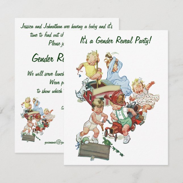 Género vintage revelan invitación a partido Baby S (Anverso / Reverso)