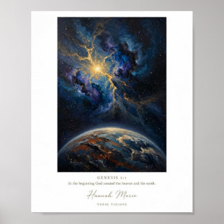 Génesis 1:1 Al Principio - Póster de la Creación