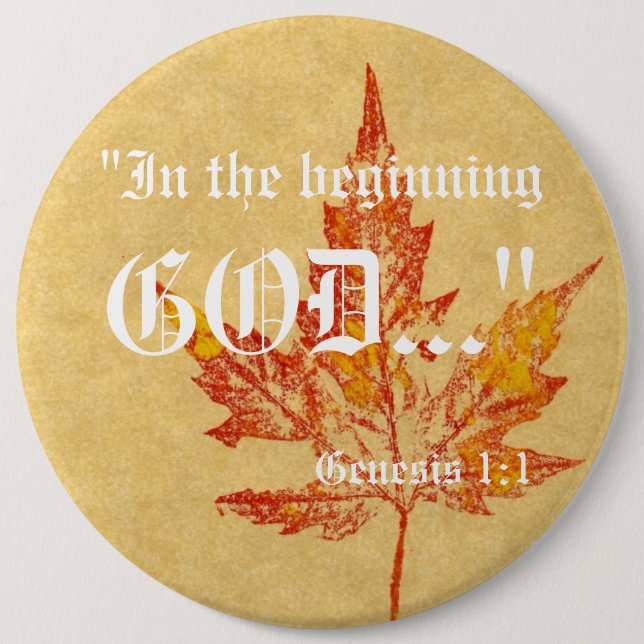 Génesis 1:1 Botón (Anverso)