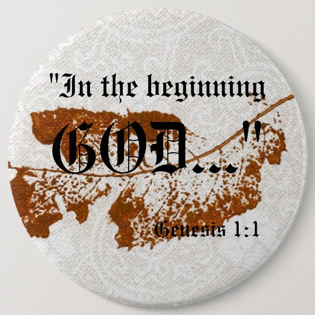 Génesis 1:1 Botón (Anverso)