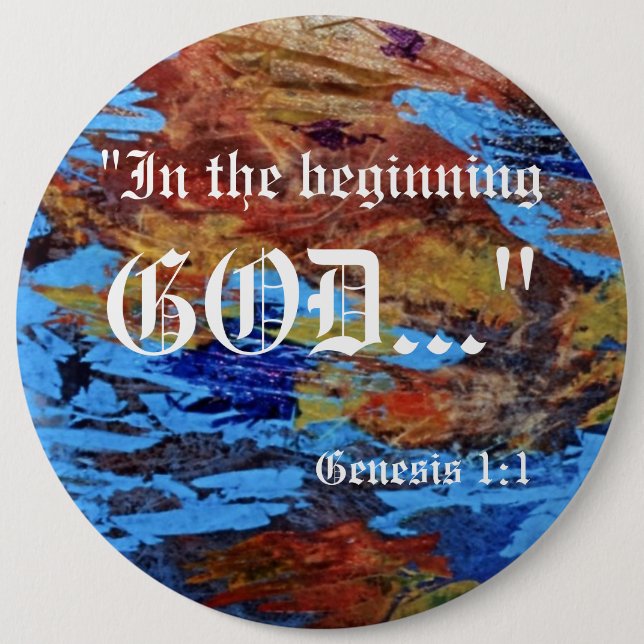 Génesis 1:1 Botón (Anverso)