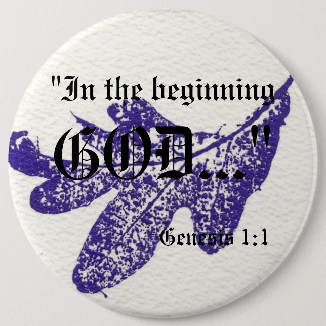 Génesis 1:1 Botón (Anverso)