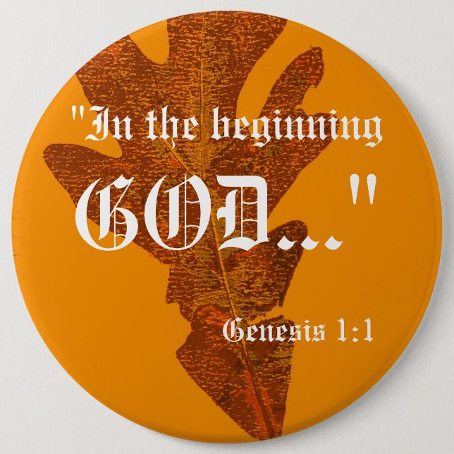 Génesis 1:1 Botón (Anverso)