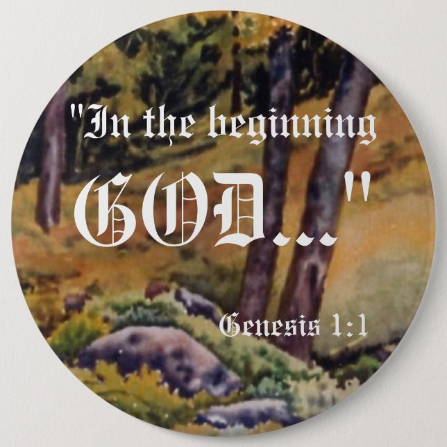 Génesis 1:1 Botón (Anverso)