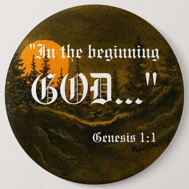 Génesis 1:1 Botón (Anverso)
