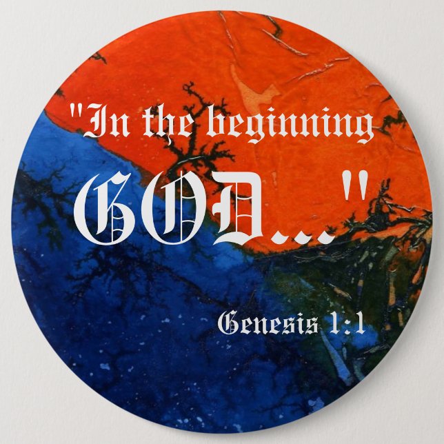 Génesis 1:1 Botón (Anverso)