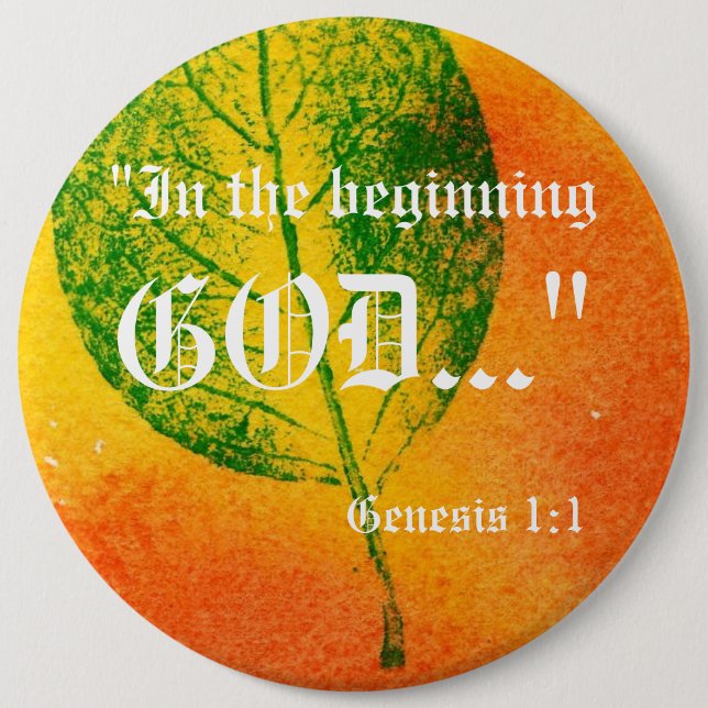 Génesis 1:1 Botón (Anverso)