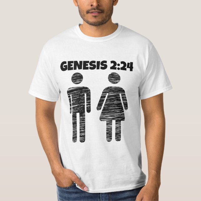 GENESIS 2:24 CAMISETAS DE MATRIMONIO (Anverso)