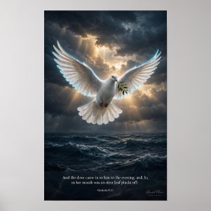 Génesis 8:11 Paloma de Esperanza - Póster