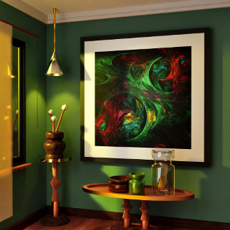 Génesis Arte abstracto verde