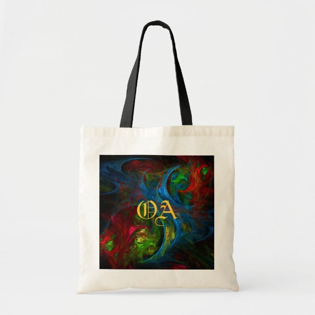 Génesis Azul Resumen arte Monograma Bolsa (Frente)