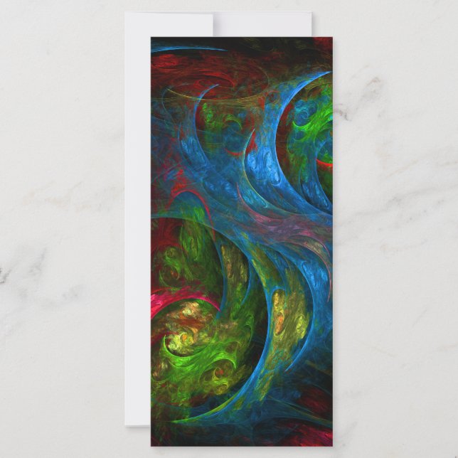 Genesis Blue Abstract Art Rack Card (Anverso)