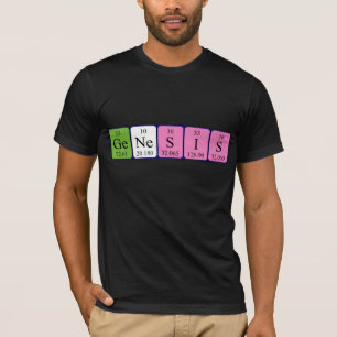 Génesis camisa de nombre de tabla periódica
