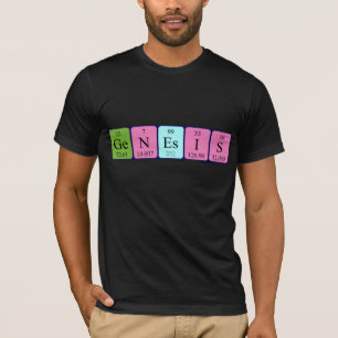 Génesis camisa de nombre de tabla periódica