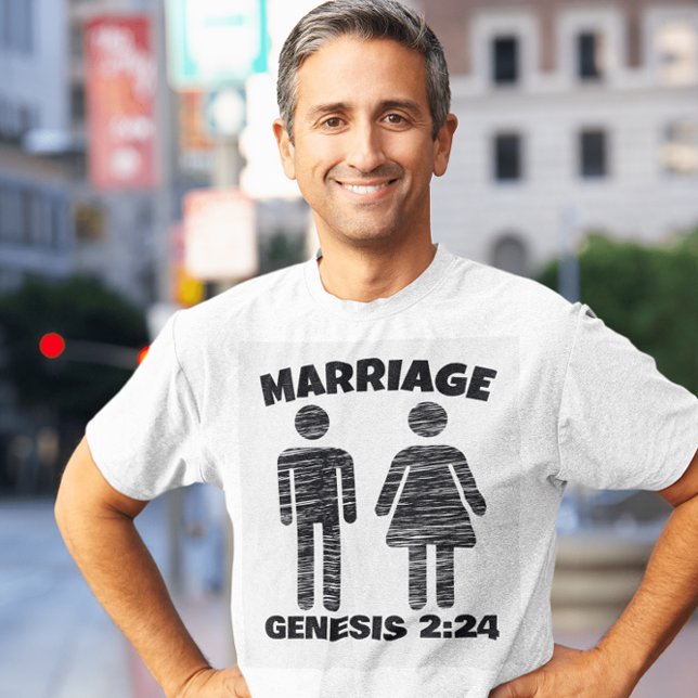 GÉNESIS DE MATRIMONIO CRISTIANO 2:24 CAMISETAS (Subido por el creador)