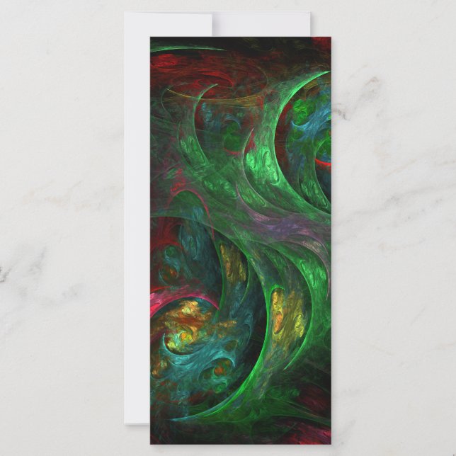 Genesis Green Abstract Art Rack Card (Anverso)
