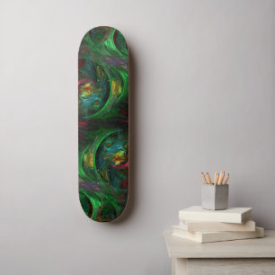 Génesis Green Abstract Art Skateboard