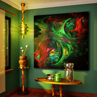 Génesis Reflejo Verde Arte Aconrado Imprimir tela