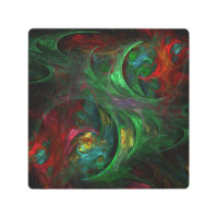 Génesis Resumen verde arte mural Metalizado