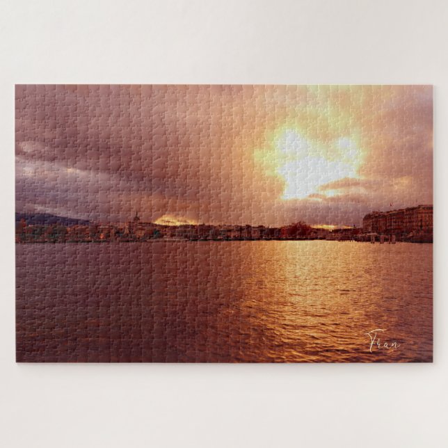 Geneva' heart jigsaw puzzle (Horizontal)