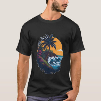 genial casual con la camiseta "Crashing Waves Edge
