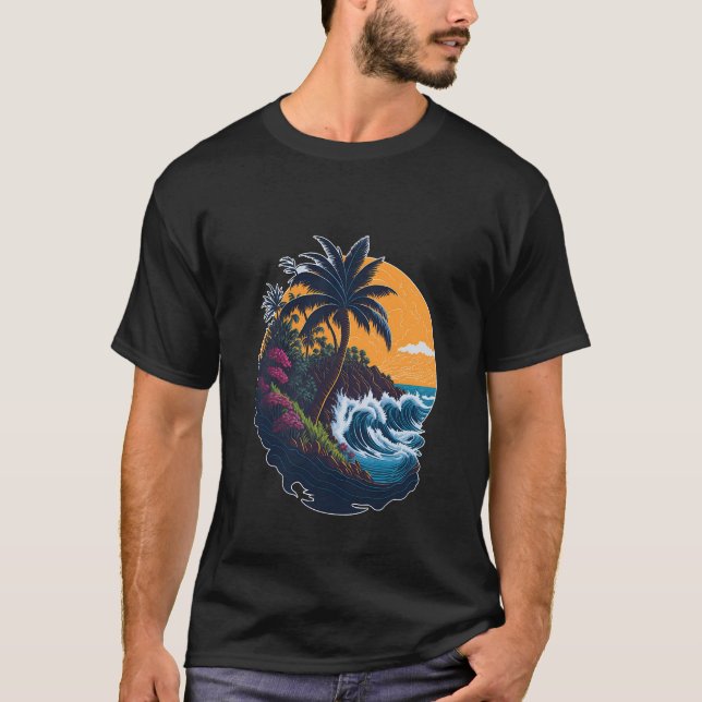 genial casual con la camiseta "Crashing Waves Edge (Anverso)