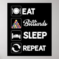 genial comer dormir Billiards repite el arte de la