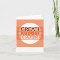 ¡Genial! ¡Felicidades! ¡Bravo! Tarjeta mediana