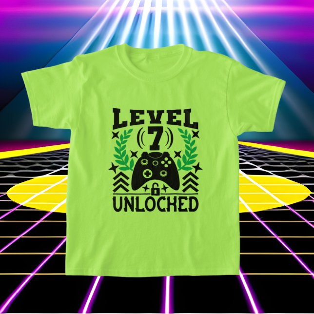 genial videojugador unisex 7º cumpleaños camiseta (Subido por el creador)