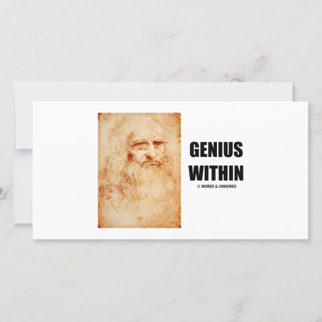Genius Within (autorretrato Leonardo da Vinci) (Anverso)