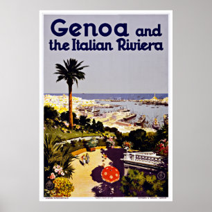 Genoa Italian Riviera - Vintage Travel Posters